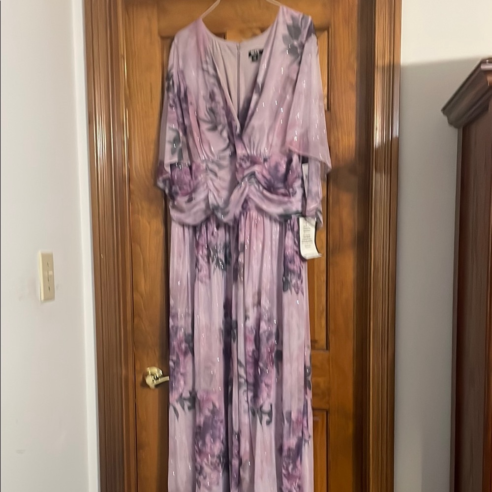 Elegant Floral Pink Dress